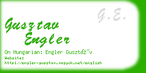 gusztav engler business card